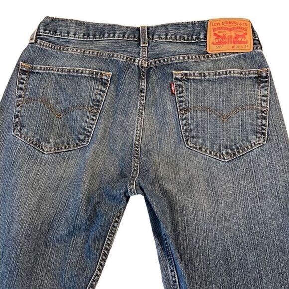 Levi’s‎ 505 Denim Cotton Pockets Mens Size 34/34 - Picture 4 of 11
